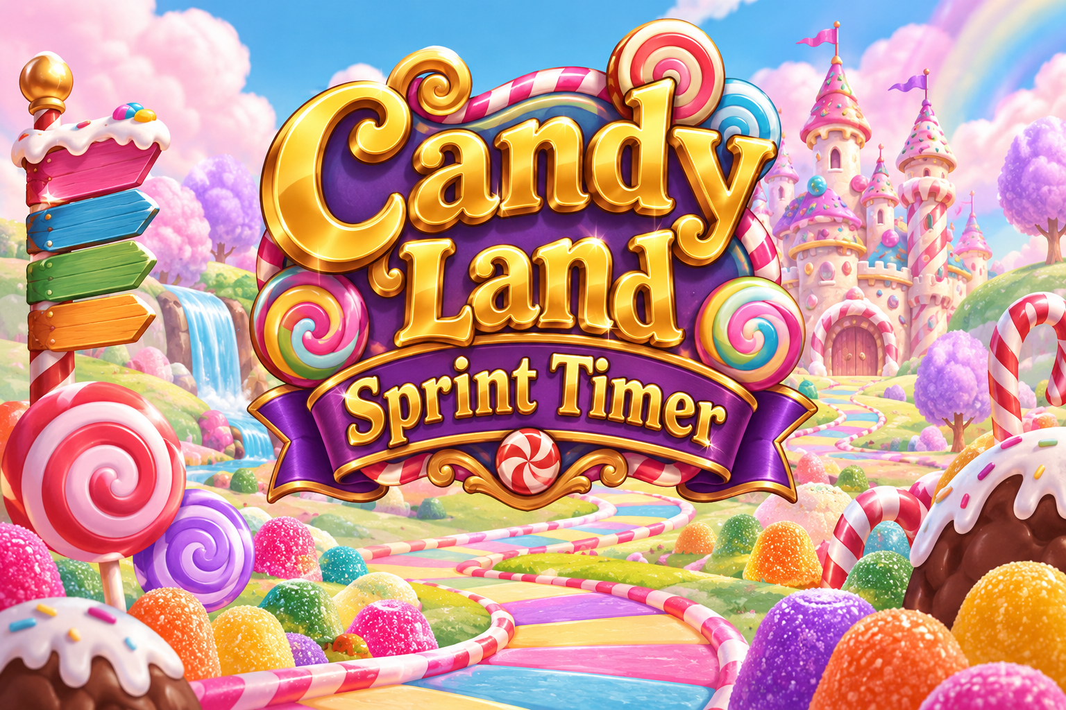 Candy Land Sprint Timer Logo